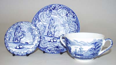 Breakfast Cup with Cover and Saucer c1920s